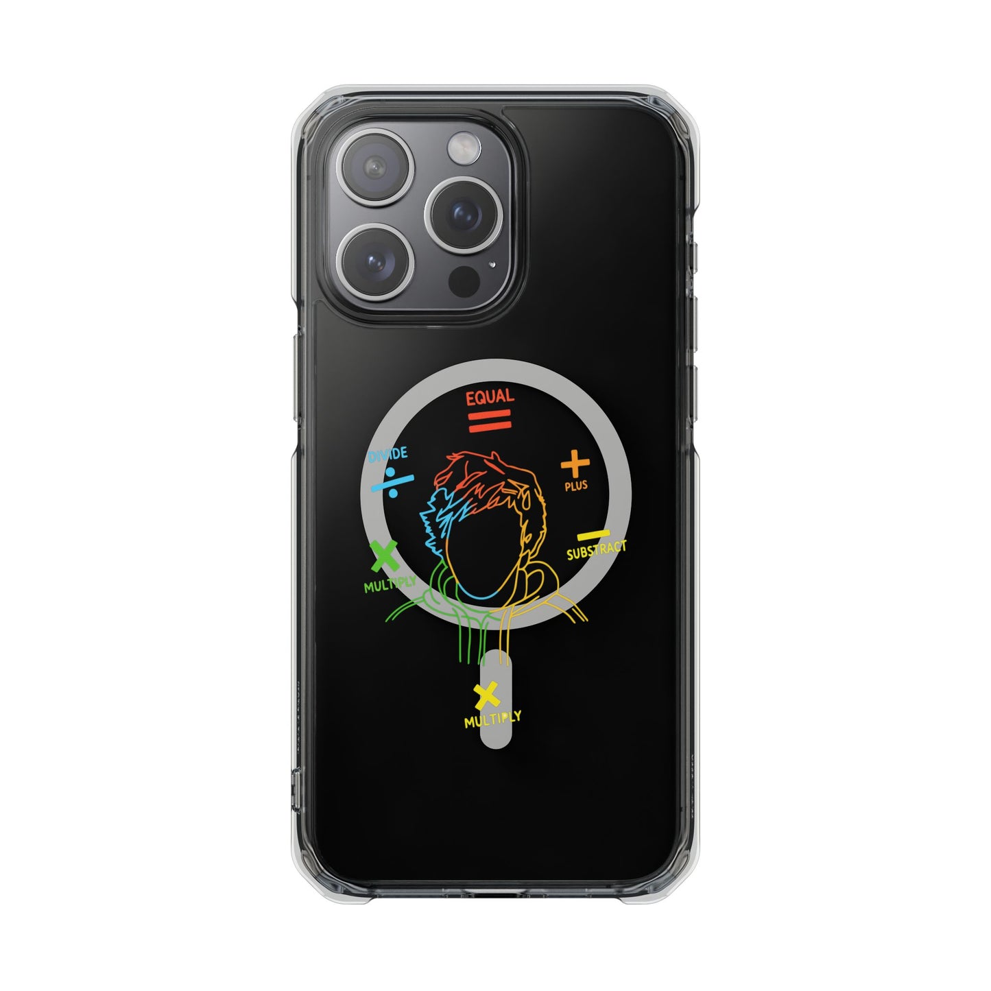Minimalist Divide Symbol with Brush Magnetic Clear Impact Case