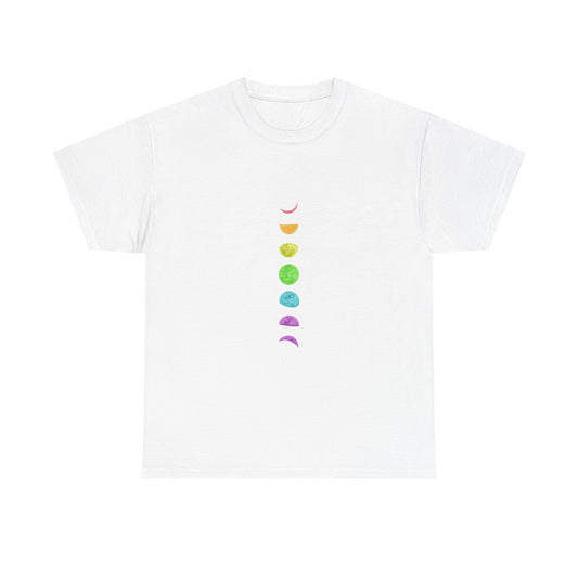 Rainbow Lunar Phases Unisex Cotton Tee