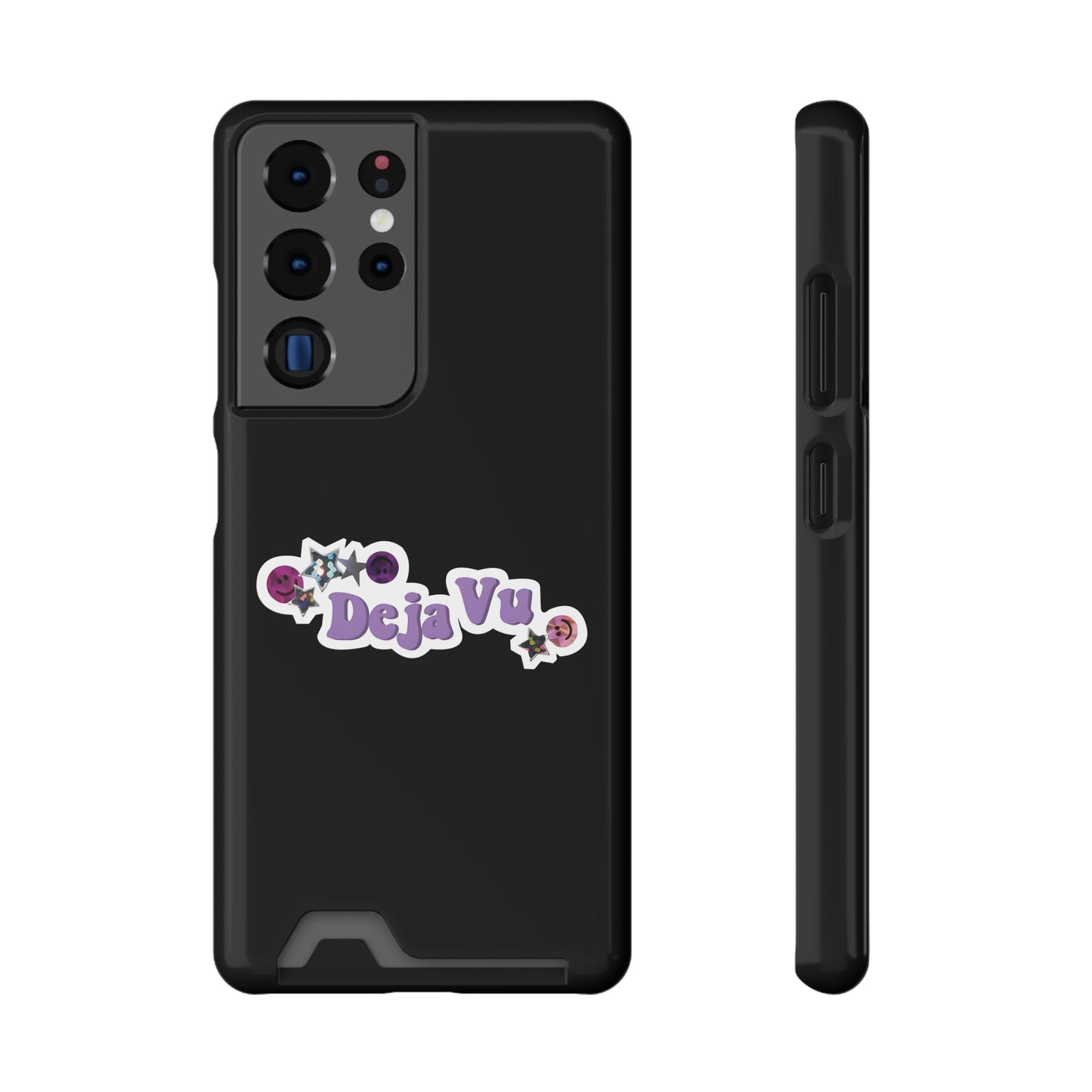 Phone Case + Card Holder For Samsung S21 to S22 – Olivia Rodrigo Deja Vu | Black Edition
