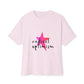 Flame Script Statement Unisex Oversized Boxy Tee