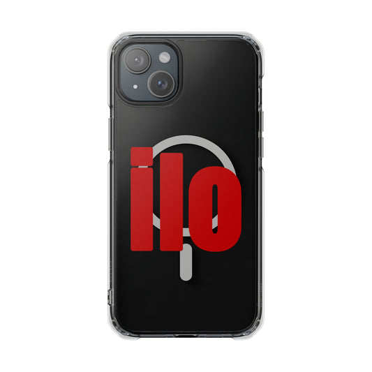 ILO Bold Red Block Magnetic Clear Impact Case