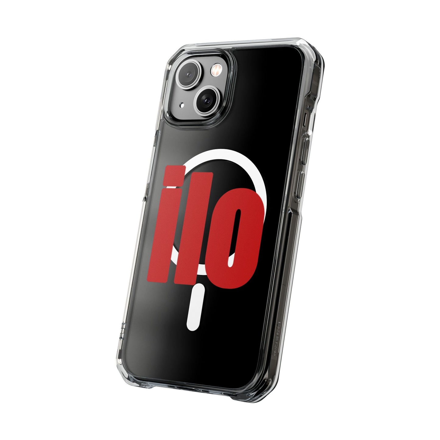 ILO Bold Red Block Magnetic Clear Impact Case