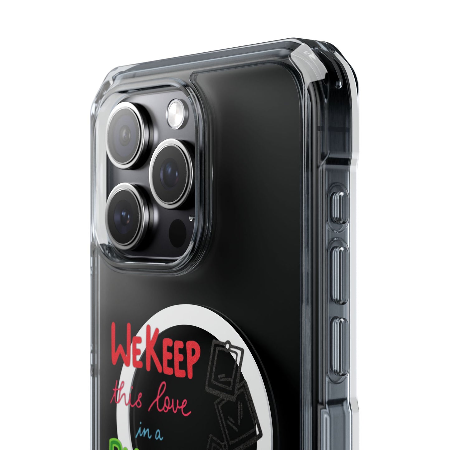 White Paw Print Magnetic Clear Impact Case