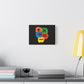 Orange Equals Symbol Matte Canvas