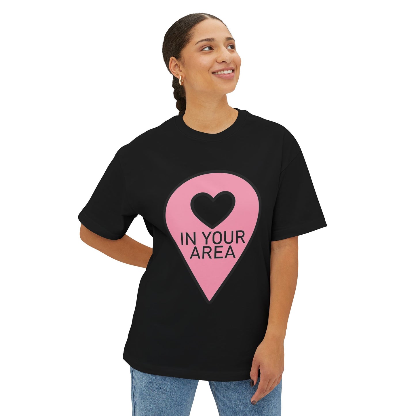 In Your Area Pin Marker – Oversized Boxy Tee