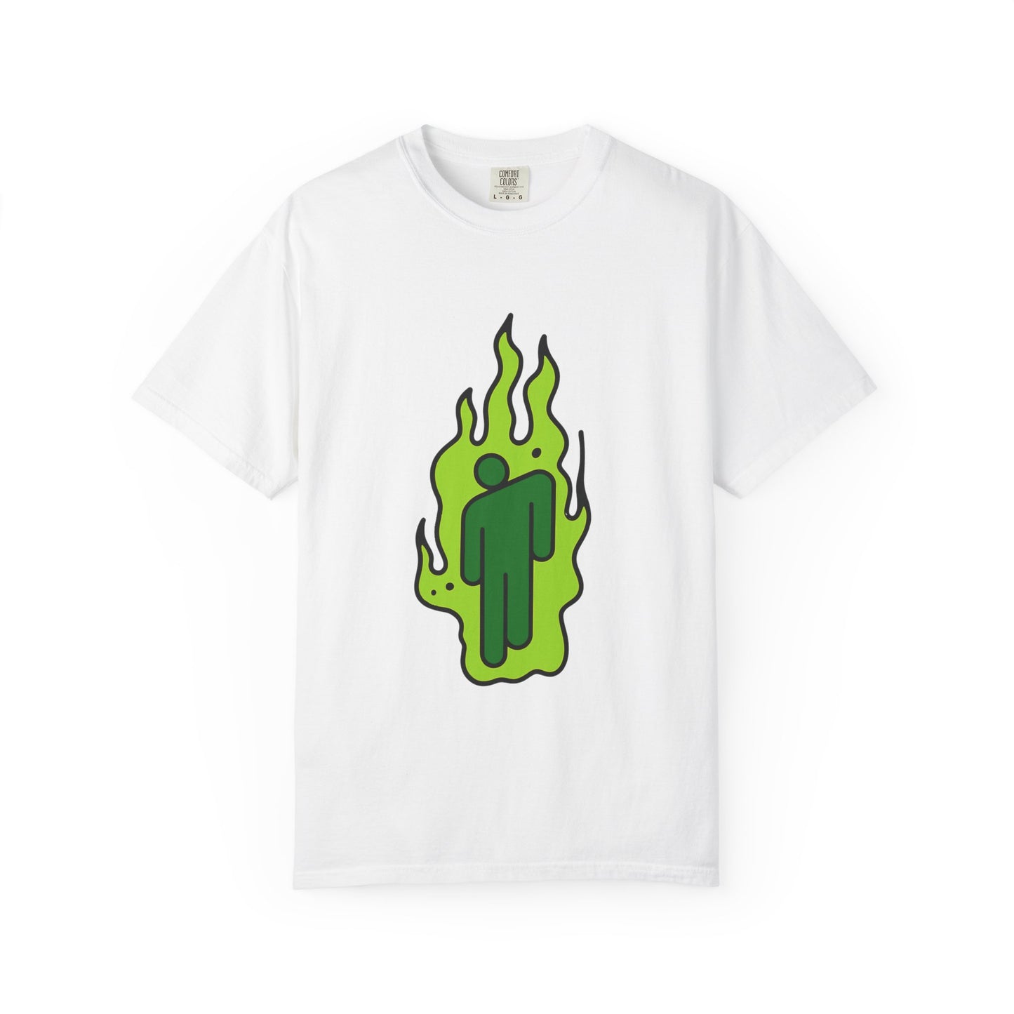 Green Flame Icon Unisex Dyed T-shirt