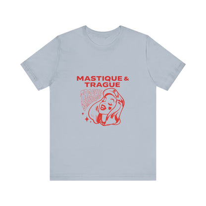Fierce Femme in Red Unisex jersey short sleeve tee