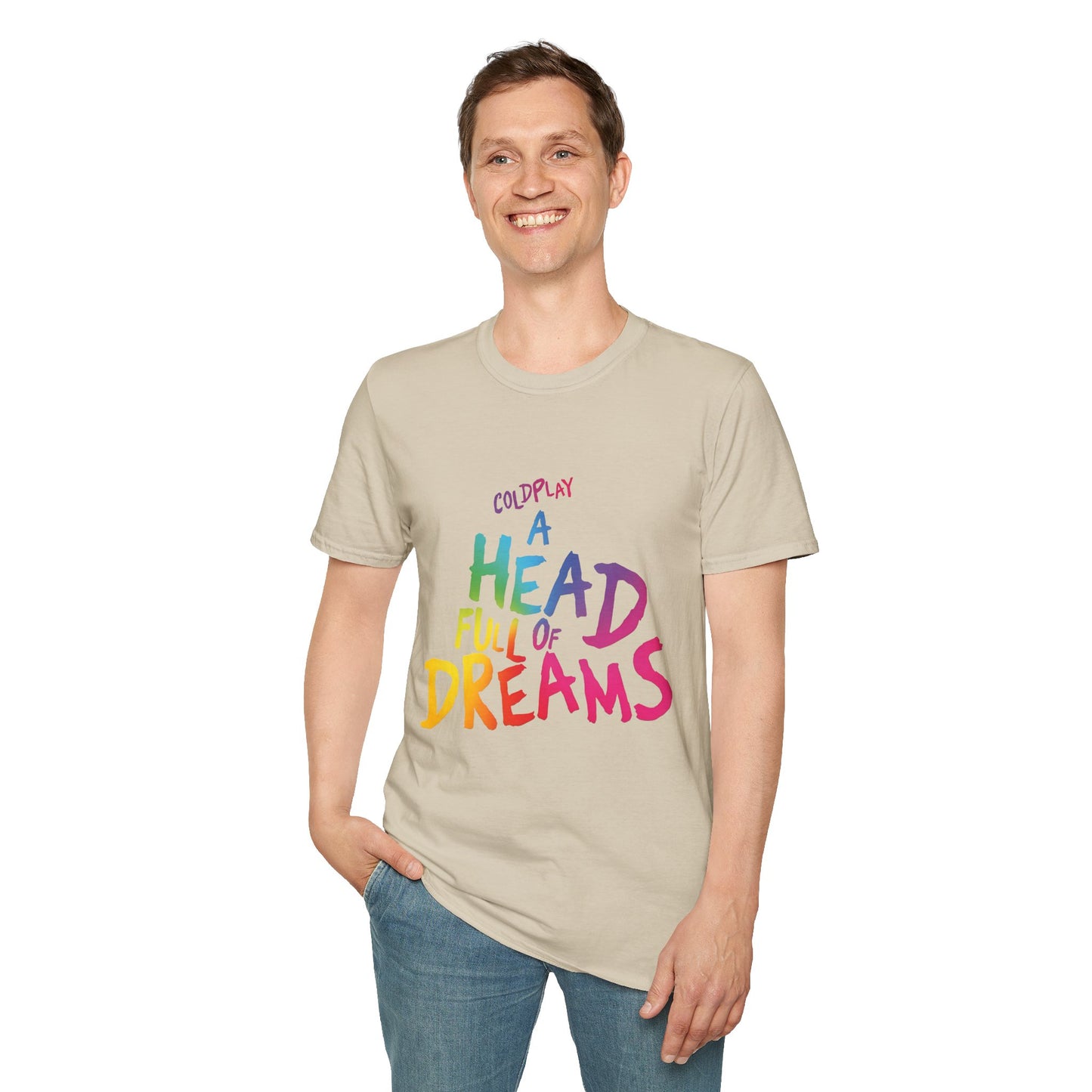 Unisex Softstyle T-Shirt Inspired by Coldplay’s Iconic A Head Full of Dreams