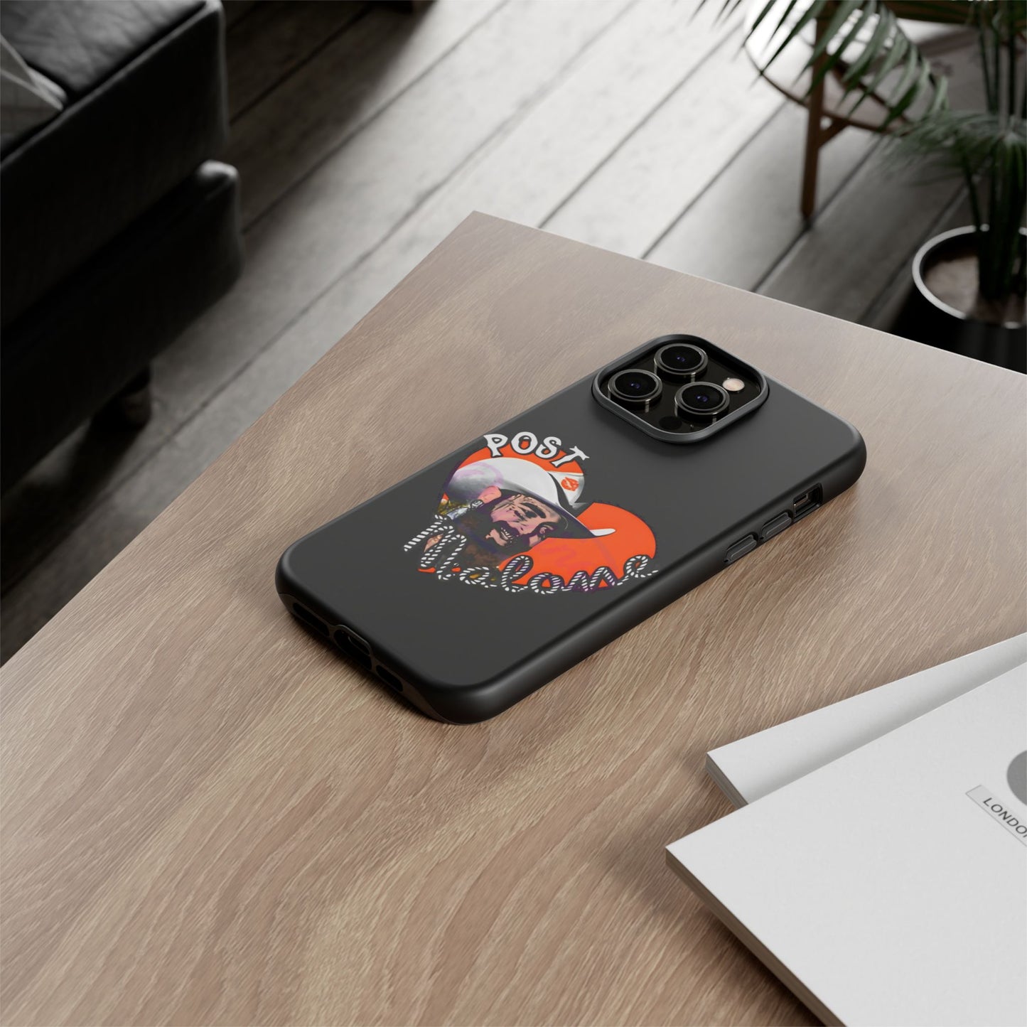 Tough iPhone Case (12–16 Pro Max) – Post Malone Heart Design