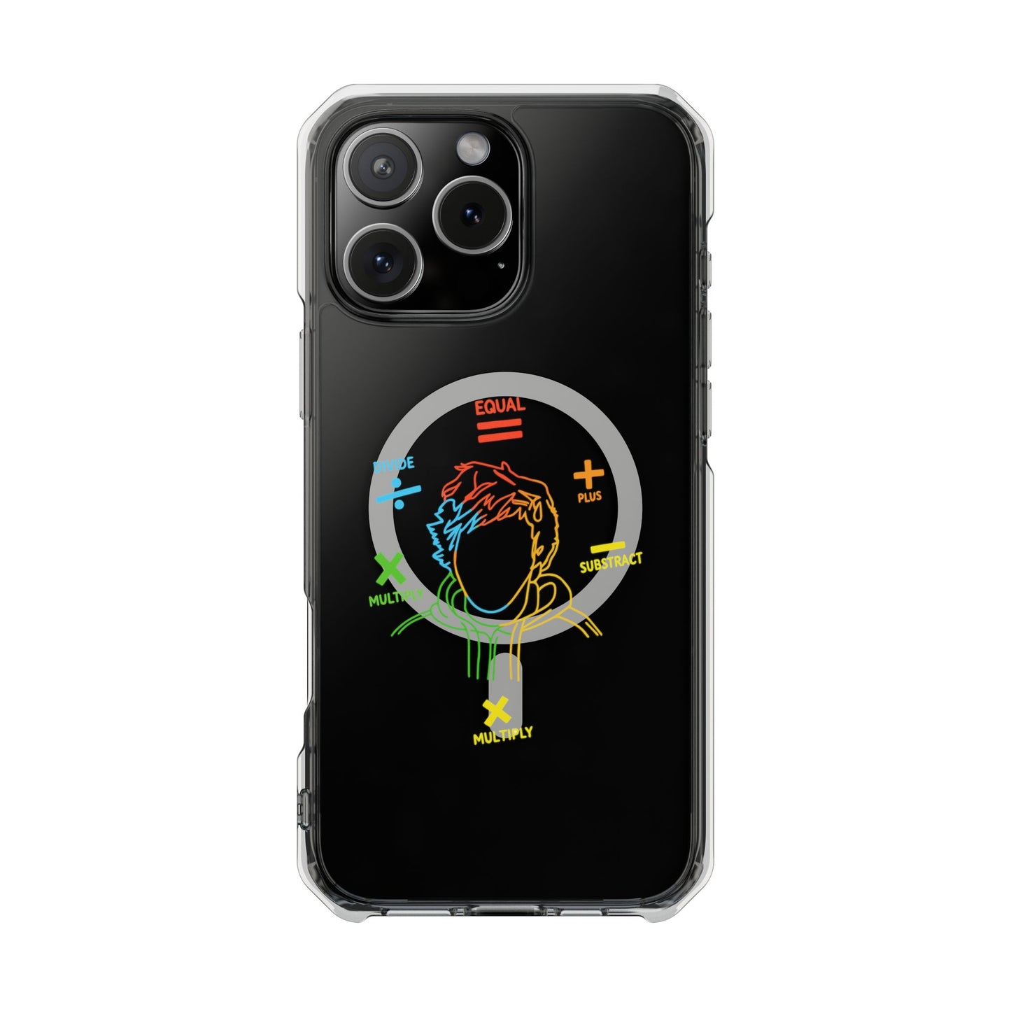 Minimalist Divide Symbol with Brush Magnetic Clear Impact Case