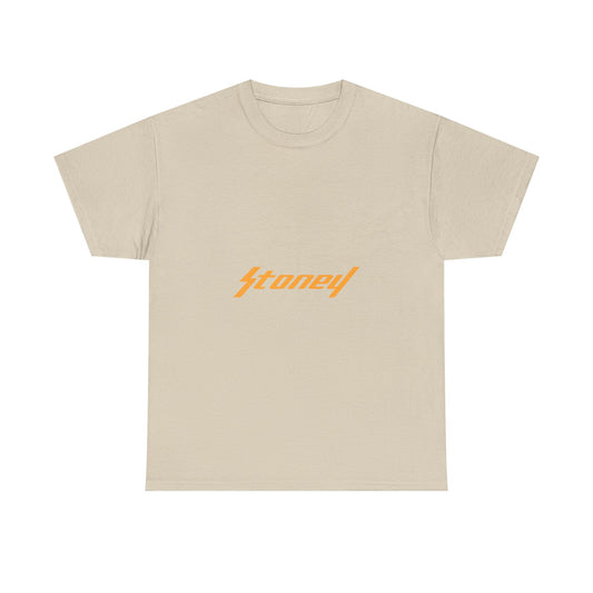 Orange Lightning Text Logo Unisex Heavy cotton Tee