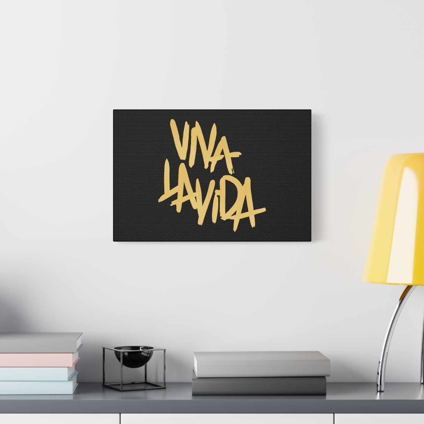 Golden Brush Script Canvas