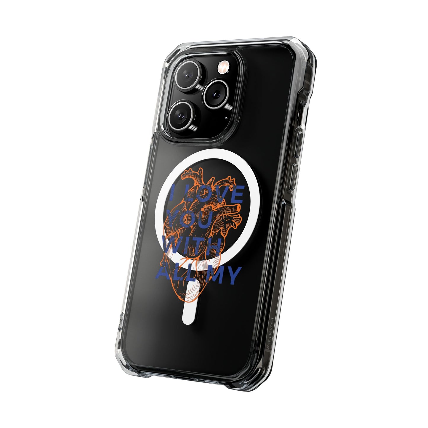 All My Heart Anatomical Art Magnetic Clear Impact case