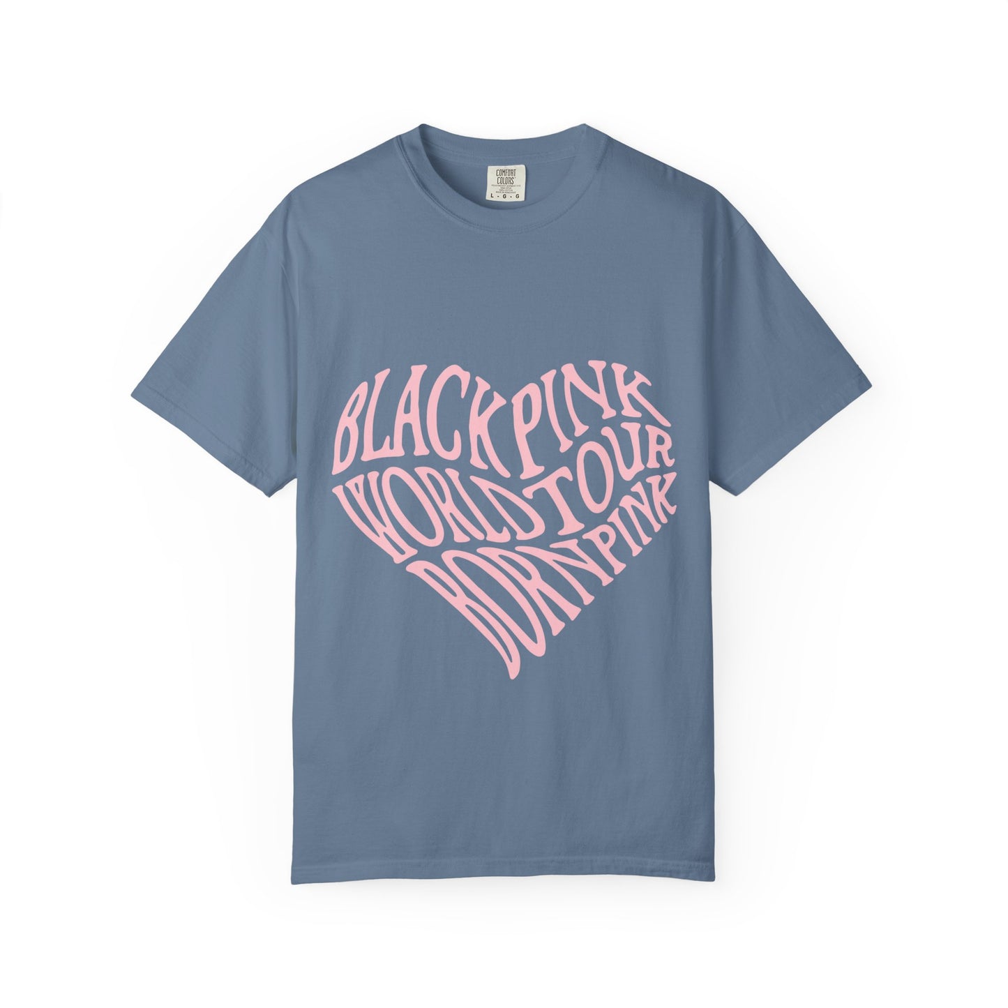 Born Pink Heart Typography – Dyed T-shirt