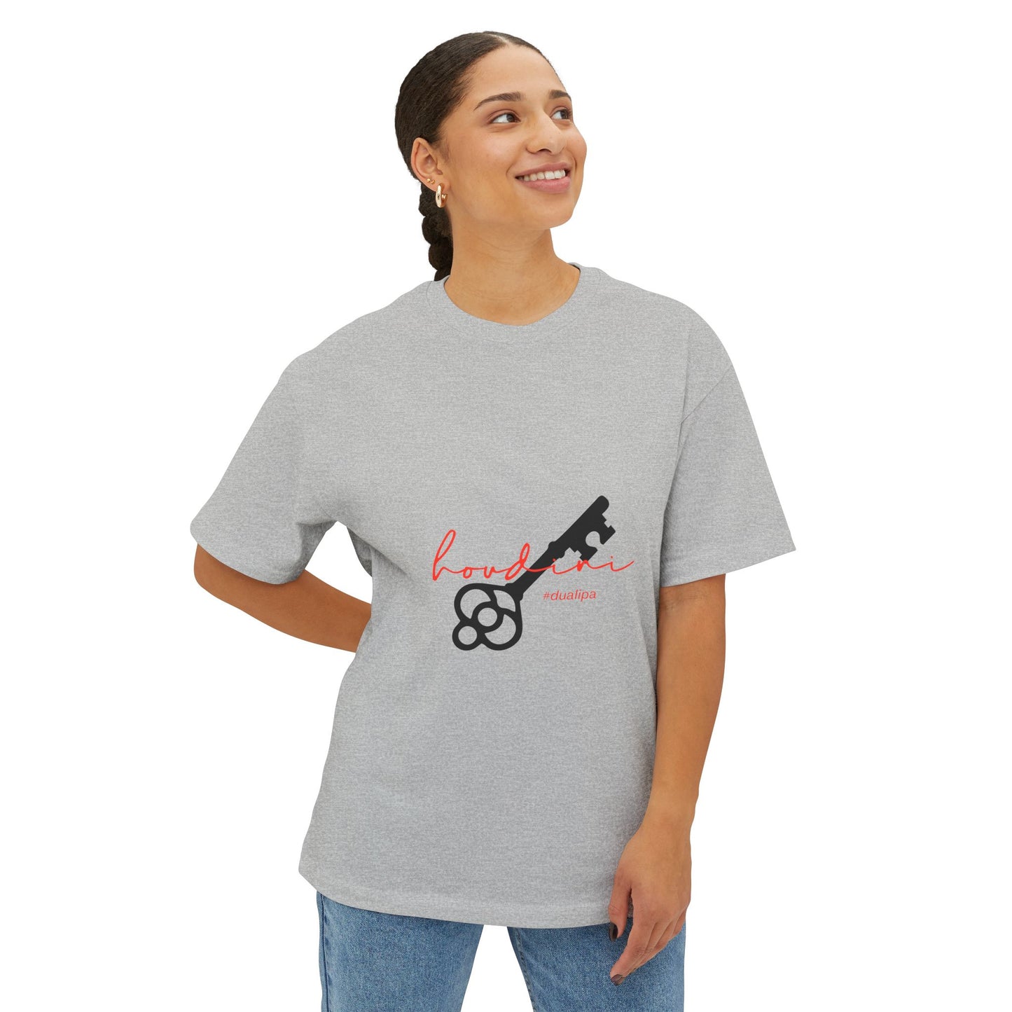 Cursive Spell “Houdini” Unisex Oversized Boxy Tee