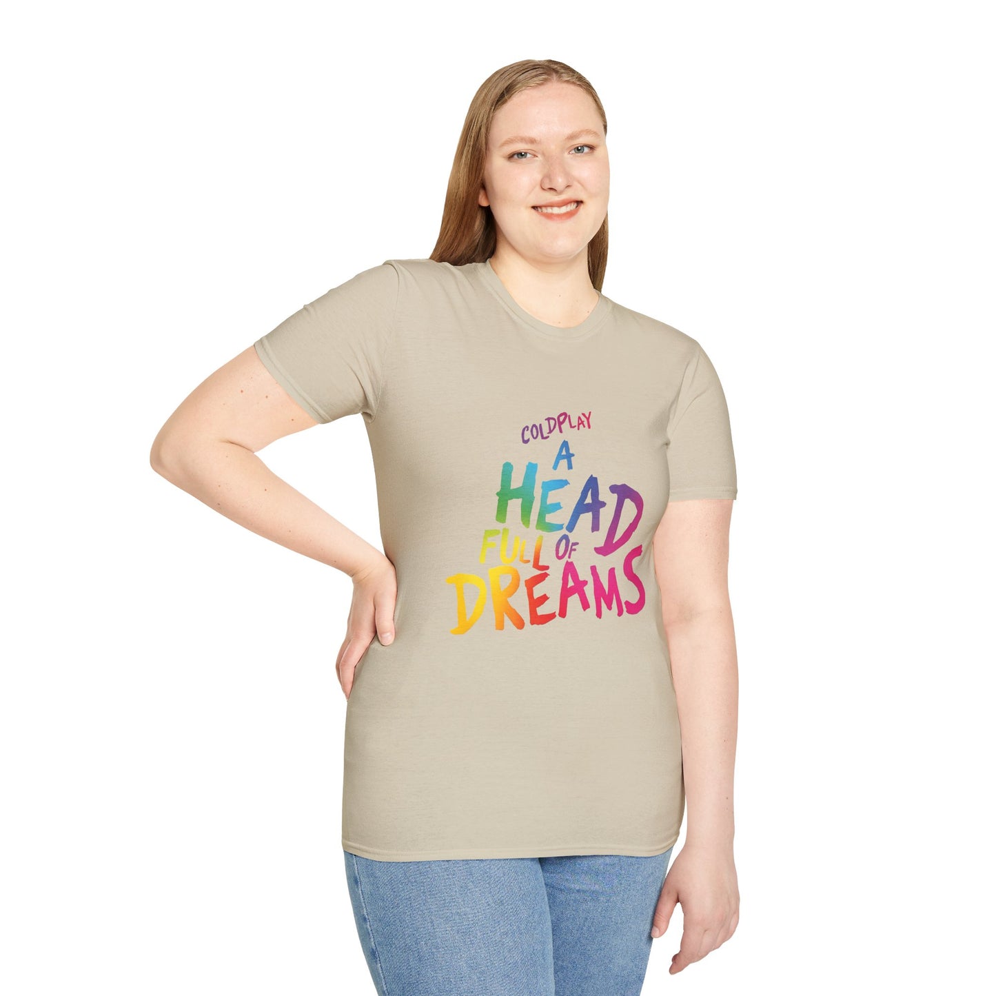 Unisex Softstyle T-Shirt Inspired by Coldplay’s Iconic A Head Full of Dreams