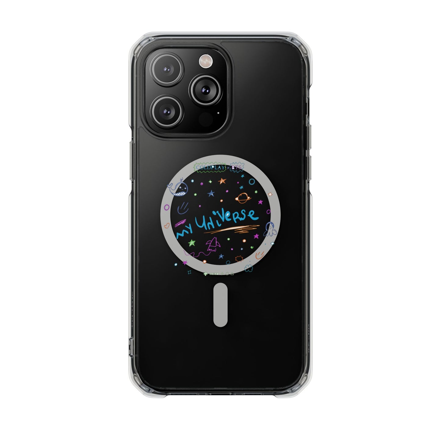 Neon Space Doodles Magnetic Clear Impact case