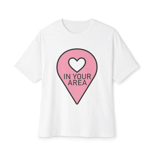In Your Area Pin Marker – Oversized Boxy Tee