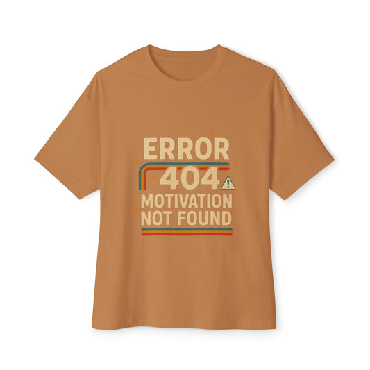 Unisex Oversized Tee – Snazzy Error 404 Edition