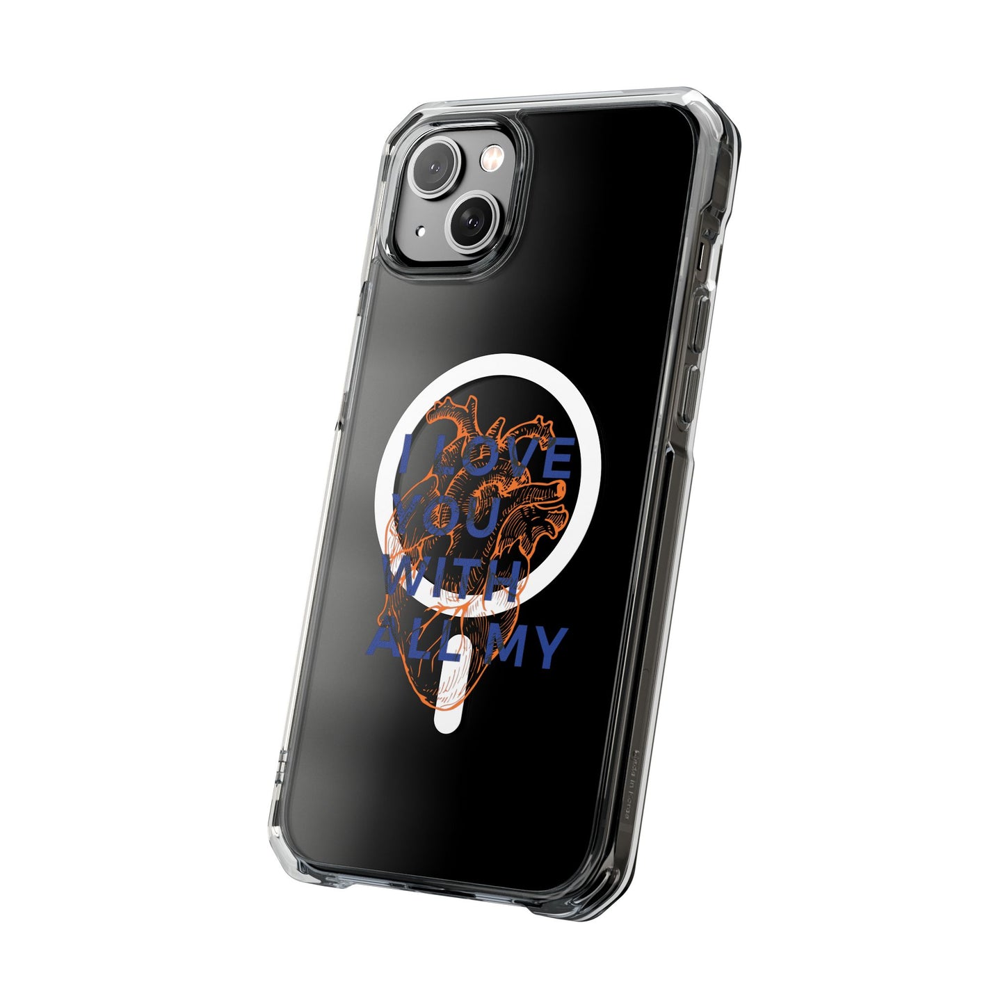 All My Heart Anatomical Art Magnetic Clear Impact case