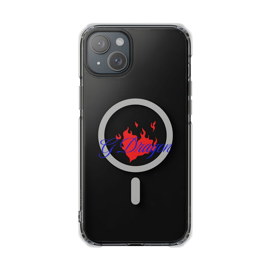 Heart on Fire Bold Script Magnetic Clear Impact Case