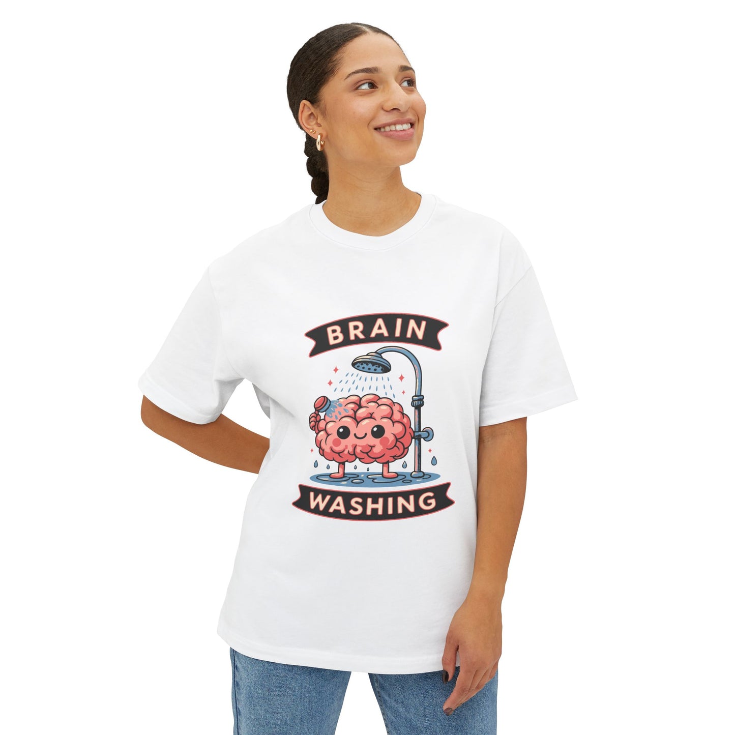 Oversized boxy Tee – Snazzy Brain washing Edition