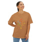 Minimalist Divide Symbol with Brush Oversized Boxy Tee