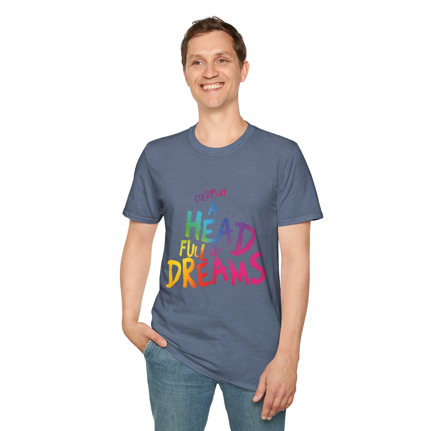 Unisex Softstyle T-Shirt Inspired by Coldplay’s Iconic A Head Full of Dreams