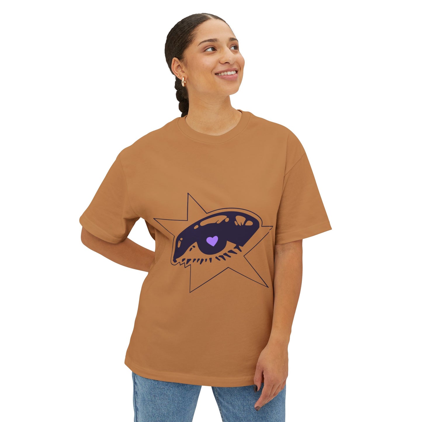 Purple Starry Eye-Oversized Tee