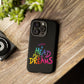 Premium Tough Case for iPhone 12 to 16 Pro Max Showcasing Coldplay’s Iconic A Head Full of Dreams