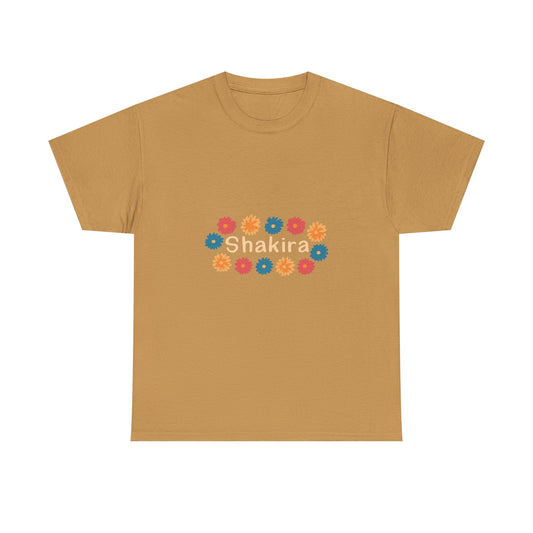 Retro Floral Groove Unisex Heavy cotton tee