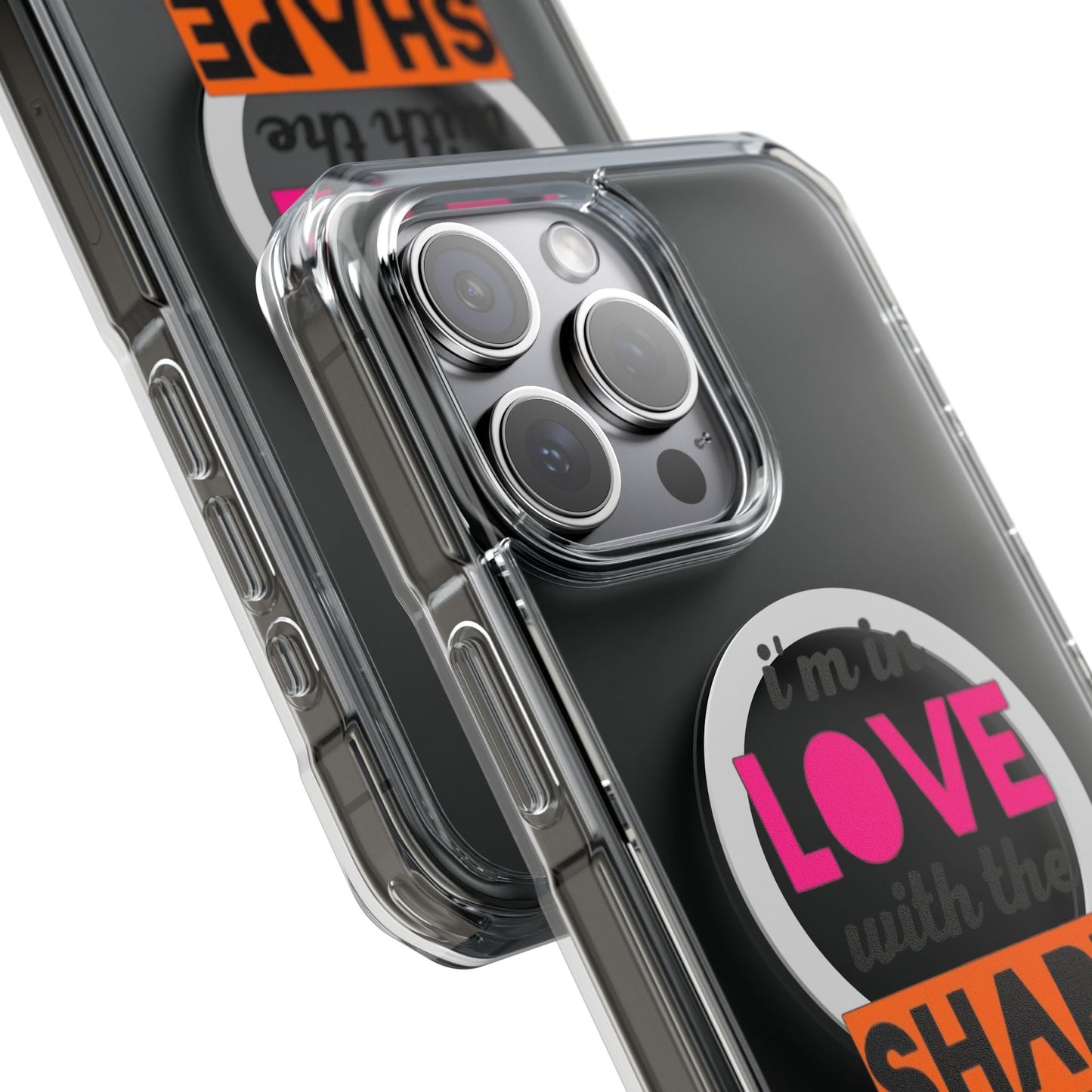 Orange Divide Symbol Magnetic Clear Impact Case