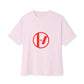 Crimson Orbit Unisex Oversized Boxy Tee