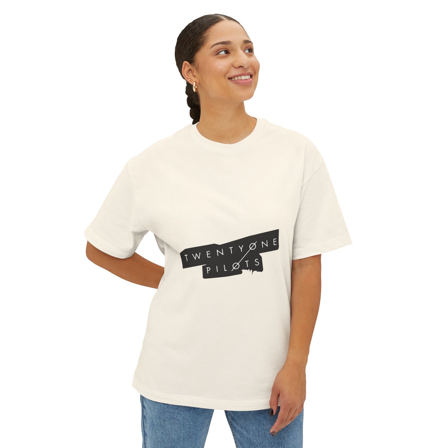Tilted Echo Unisex Oversized Boxy Tee