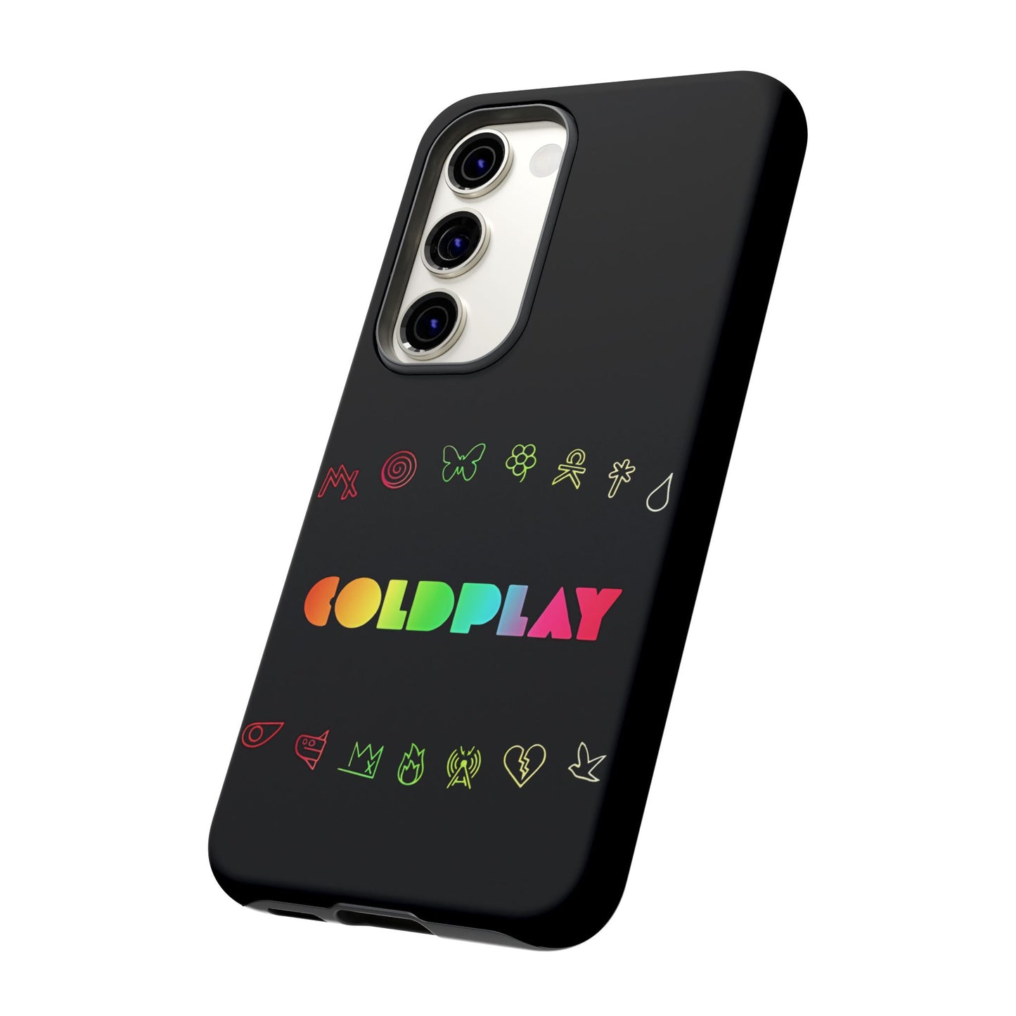 Premium Tough Case for Samsung S21 to S25 Ultra Showcasing Coldplay’s Signage