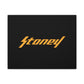 Orange Lightning Text Logo Canvas