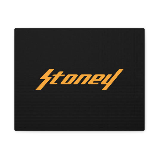 Orange Lightning Text Logo Canvas