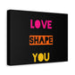 Orange Divide Symbol Matte Canvas