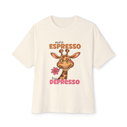 Oversized boxy Tee – Snazzy Espresso Edition