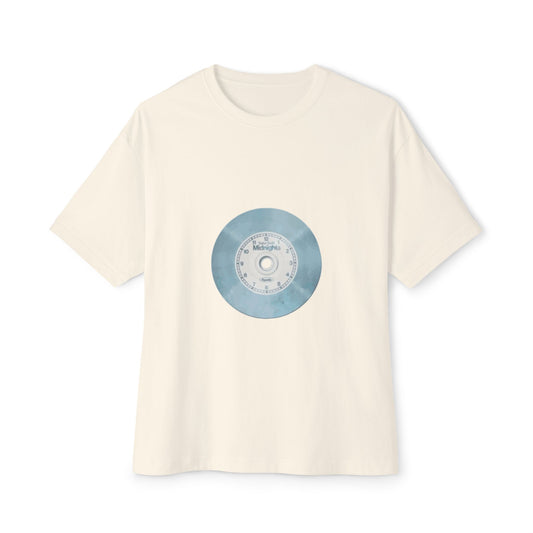 Midnight Vinyl Vibes Unisex Oversized Boxy Tee