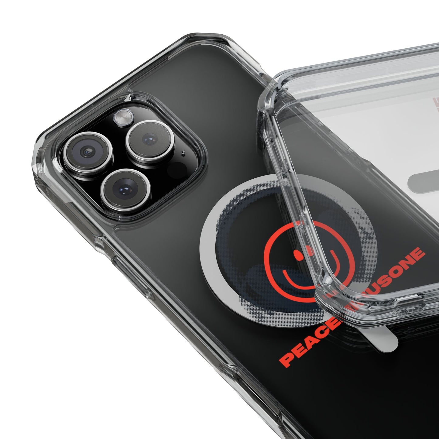 Smiley Beats Graphic Magnetic Clear Impact Case
