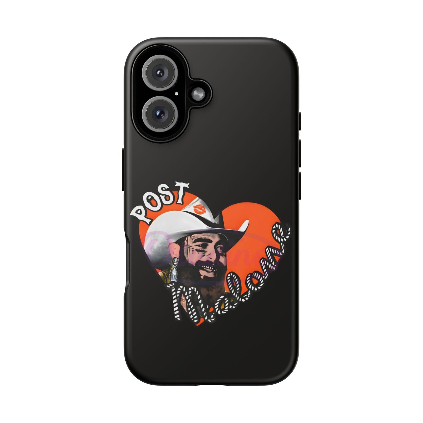 Tough iPhone Case (12–16 Pro Max) – Post Malone Heart Design