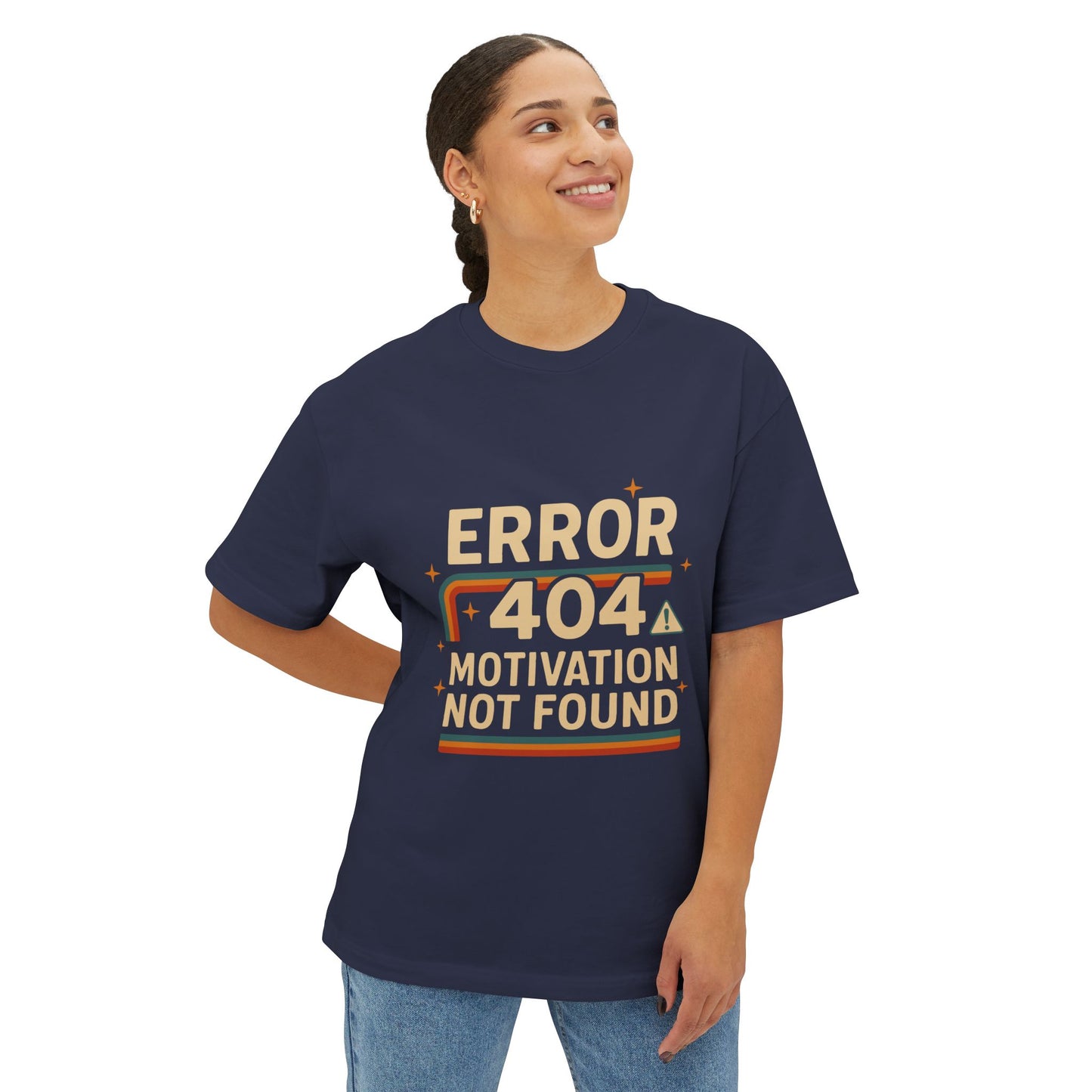 Unisex Oversized Tee – Snazzy Error 404 Edition