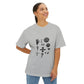 Ocean Wave with Heart Outline Oversized Boxy Tee