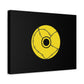 Minimalist Black Disc Outline Canvas