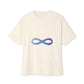 Cosmic Infinity Loop Unisex Oversized Boxy Tee