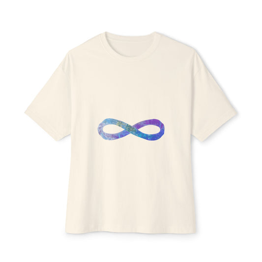 Cosmic Infinity Loop Unisex Oversized Boxy Tee