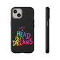 Premium Tough Case for iPhone 12 to 16 Pro Max Showcasing Coldplay’s Iconic A Head Full of Dreams