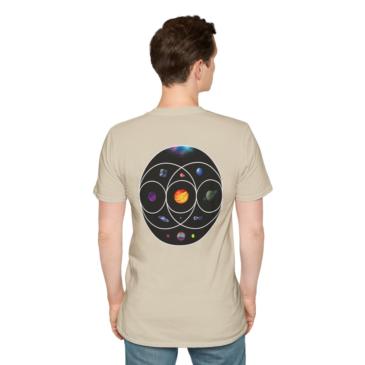 Unisex Softstyle T-Shirt Inspired by Coldplay’s Illustration Concept_B
