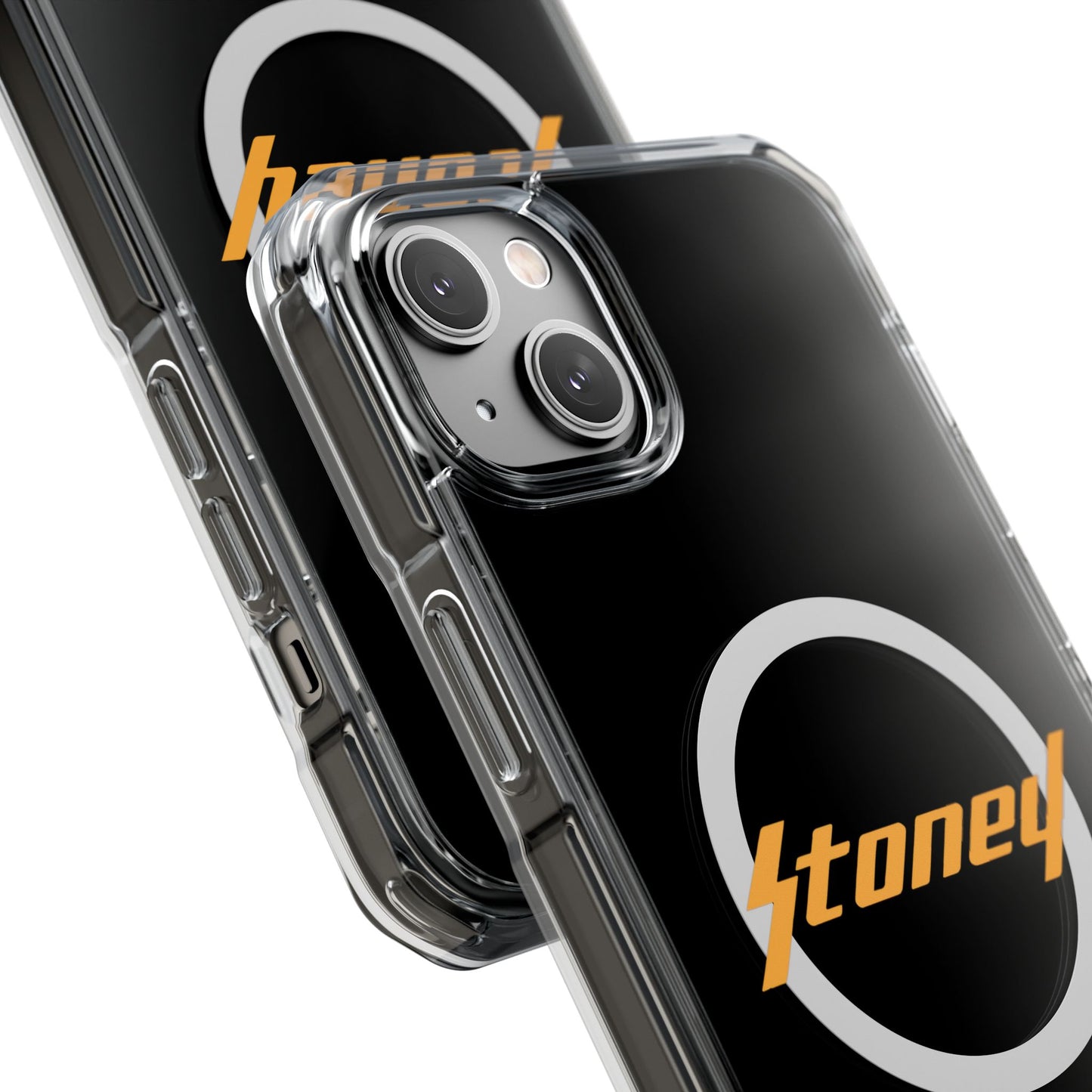 Orange Lightning Text Logo Magnetic Impact Case